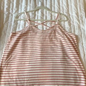 Red and  white striped tank top